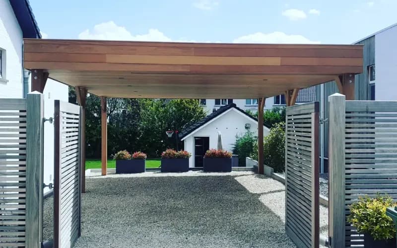 Iroko carport — beeld 3