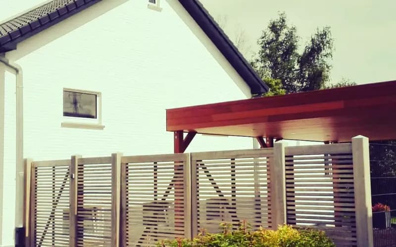 Iroko carport — beeld 1